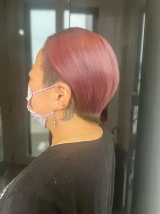 ショート カラー ヘアカラー&縮毛矯正 STAR☆RIVERのヘアスタイル