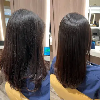 ロング パーマ 白髪ぼかし大人メンズ 根本零のヘアスタイル