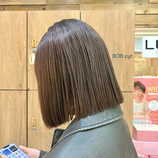 セミロング カラー ボブ/暖色カラー /アカネ🥨のヘアスタイル