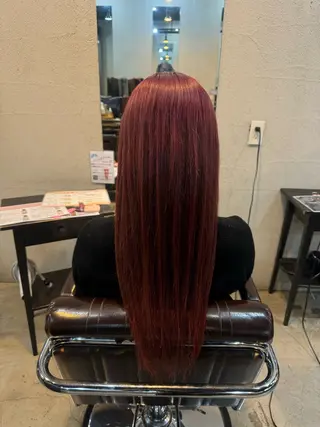 ロング 髪質改善カラー透明感 ダブルカラー幕田のヘアスタイル