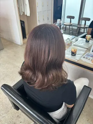 ミディアム カラー 🪽髪質改善縮毛矯正 🤍MIU🤍のヘアスタイル