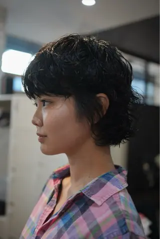 ショート パーマ Basis 田口豪司のヘアスタイル