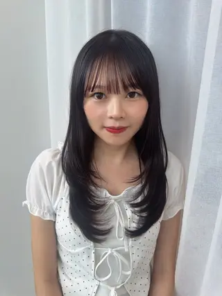 セミロング 🩵HIYORI /栄/レイヤーカットのヘアスタイル