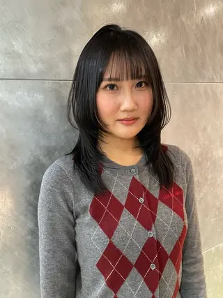 ミディアム カラー カットモデル 募集/廣田歩のヘアスタイル