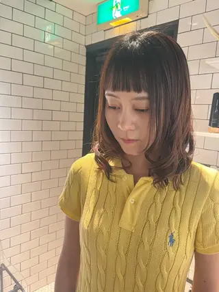セミロング 小島 智子のヘアスタイル