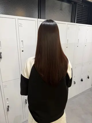 ロング カラー トレンド/顔まわり/ レイヤー/髪質改善のヘアスタイル