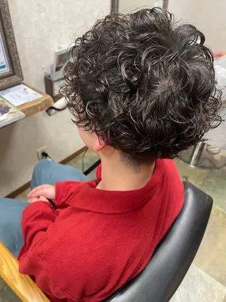 ショート パーマ メンズ 三川 啓英 / 縮毛矯正/髪質改善のヘアスタイル
