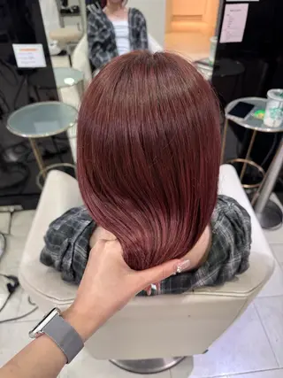 ミディアム カラー k-two心斎橋 ✧ 顔周りカット/yuiのヘアスタイル