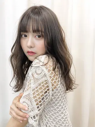セミロング 鈴木早記 insta →saki_03sのヘアスタイル