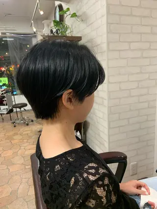 ショート 韓国✖️網紅🖤 パーマYURIYAのヘアスタイル