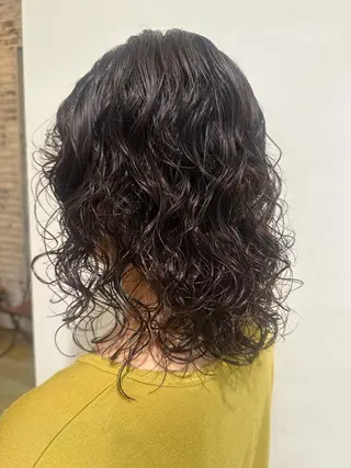 ミディアム パーマ 名古屋カラー ひかりのヘアスタイル