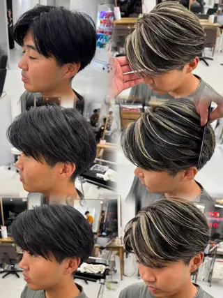 ショート カラー メンズ メンズ特化美容師 カラー専門ぺーターのヘアスタイル