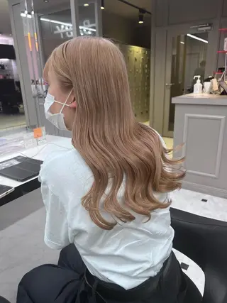 ロング カラー ヘアアレンジ 💕上野美容師☁ ブリーチ💖サワのヘアスタイル