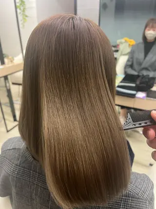 セミロング 森下 舜介のヘアスタイル