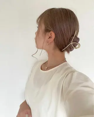 ミディアム カラー 玉木 育実のヘアスタイル