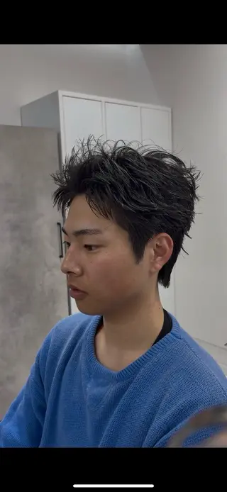 メンズ 海外風パーマ カラー特化園田　楓莉のヘアスタイル