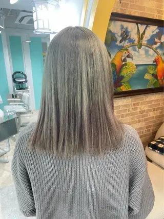 セミロング 原 千景のヘアスタイル