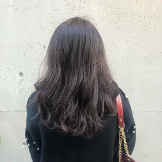 セミロング カラー 酸性縮毛矯正🧴韓国 レイヤー/髪質改善のヘアスタイル