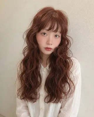ロング カラー パーマ 似合わせ特化🦕 レイヤー/見正 恵弥のヘアスタイル