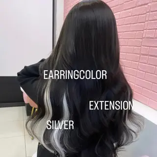 ロング カラー エクステ🩵ブリーチ 韓国ヘア🩵KAEのヘアスタイル