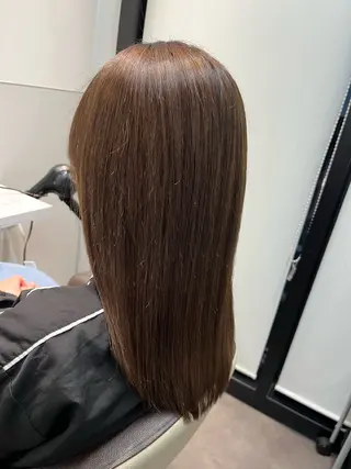 セミロング 30･40代支持率◎ 白髪ぼかし/うる艶髪のヘアスタイル