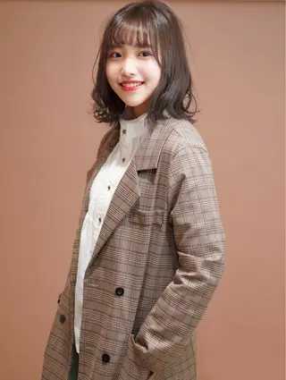 ミディアム 永野 良一のヘアスタイル