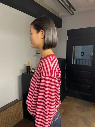 ショート パーマ ボブ/ミディアム RIONAのヘアスタイル