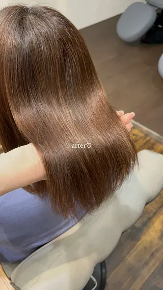ミディアム MAHIRU🤍 艶髪・ストレート🫧のヘアスタイル