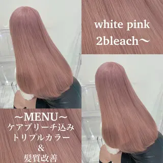 ロング カラー 色落ち綺麗🩰ハイ トーン🎀RINKAのヘアスタイル