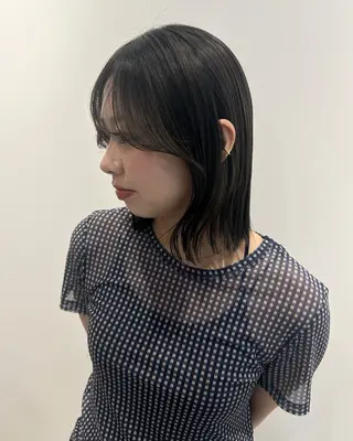 ミディアム カラー 田中 遥陽のヘアスタイル