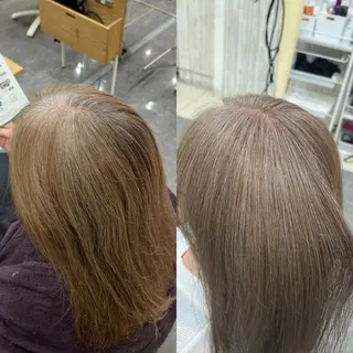セミロング カラー 白髪ぼかし特化/富沢 太白区/千葉達人のヘアスタイル