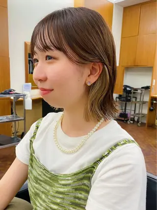 ショート カラー 似合わせレイヤー/ ケアパーマ/高倉のヘアスタイル