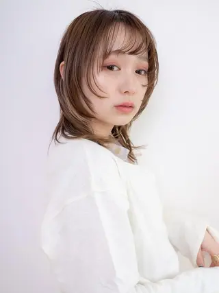 セミロング カラー BASSA 下井草店のヘアスタイル
