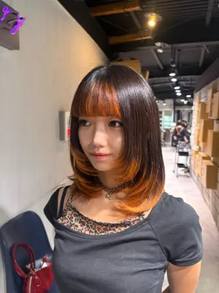 ロング カラー メンズ honoka💄💋 /オリーブカラー特化のヘアスタイル