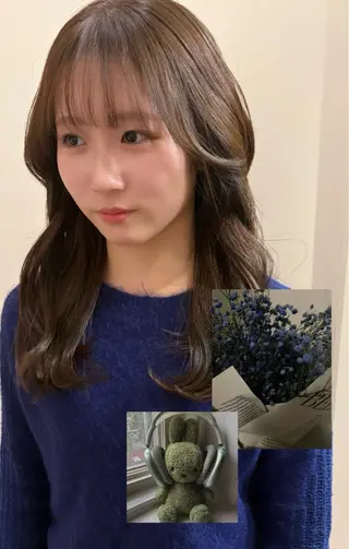 セミロング 透けカラー.艶髪. 梅田♡midoのヘアスタイル