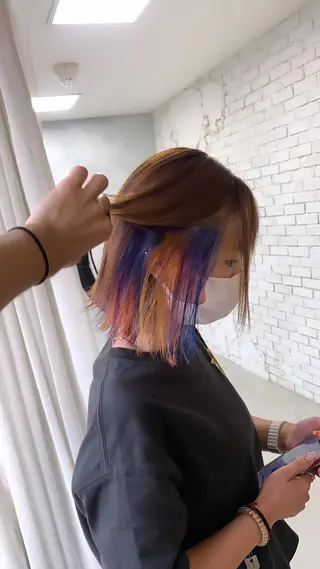 ショート 派手髪支持率No1 Eisukeのヘアスタイル
