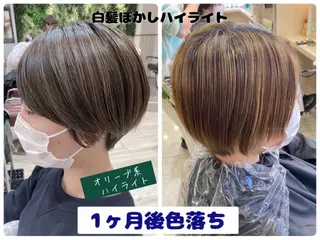 ショート あやか 白髪ぼかしハイライトのその他イメージ