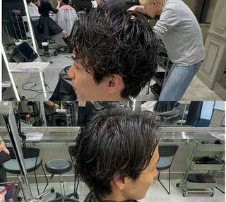 ショート パーマ 池袋センターパート No.1 裕大のヘアスタイル