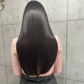 ロング カラー 【渋谷で人気】艶髪× 髪質改善/ツヤカラーのヘアスタイル