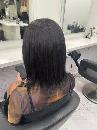セミロング カラー パーマ ヘアアレンジ メンズ キッズ 韓国系🇰🇷🩶 艶暗髪/MEIのヘアスタイル