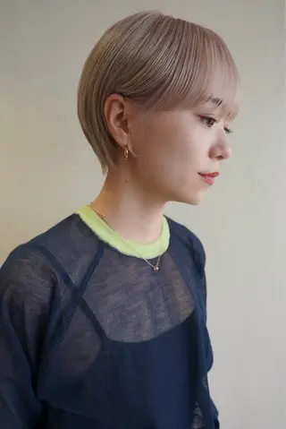 ショート 横浜/メンズカット 曲がる縮毛矯正のヘアスタイル