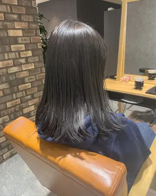 セミロング 髪質改善/デザイン/ 天王寺/奥野和広のヘアスタイル