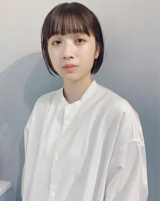 ショート カラー ボブパーマコテ巻き風 パーマNo1深江秀平のヘアスタイル