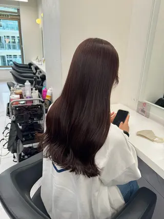 ロング カラー パーマ ヘアアレンジ メンズ キッズ 韓国系🇰🇷🩶 艶暗髪/MEIのヘアスタイル