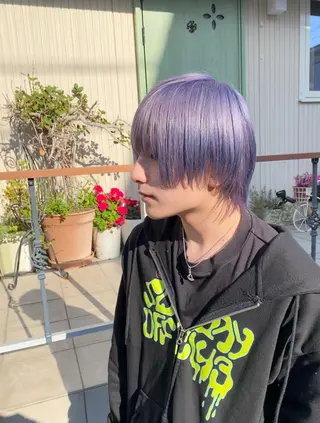 メンズ ハイトーンカラー🌈 メンズパーマ鈴木康平のヘアスタイル