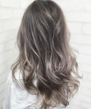 ロング カラー パーマ ヘアアレンジ チビ編み込みエクステ シールEXどぅ〜すのヘアスタイル