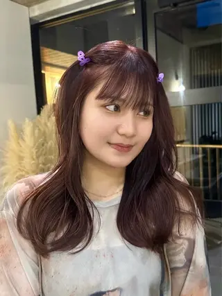 セミロング ブリーチカラー yuraraのヘアスタイル