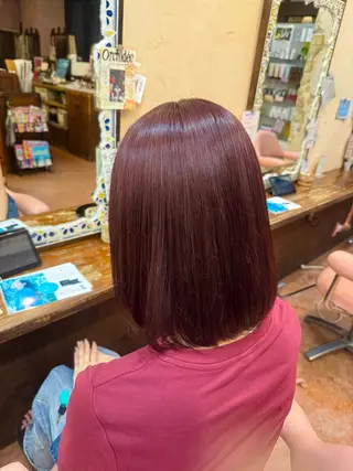 ミディアム 大坂 優菜のヘアスタイル