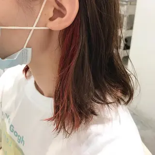 ミディアム カラー fuchigami suzunoのヘアスタイル