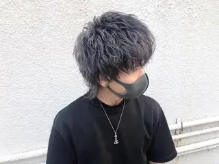 ショート カラー パーマ メンズ エビスザキレン/メン ズ/心斎橋🌳のヘアスタイル